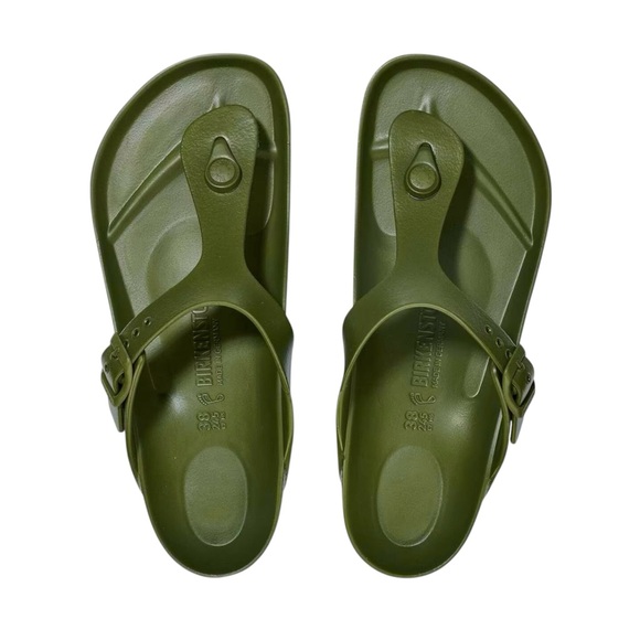 Birkenstock Gizeh Essentials EVA Thong Sandals Khaki EU35 US 4–4.5 EUC - Picture 2 of 5